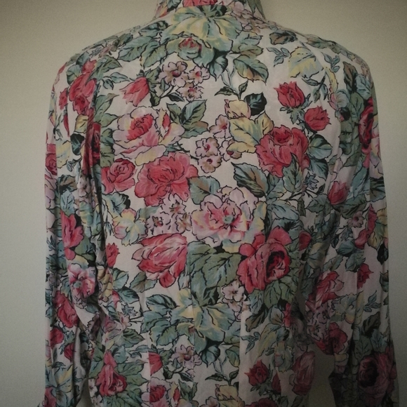Vtg blooms blouse - Picture 7 of 13